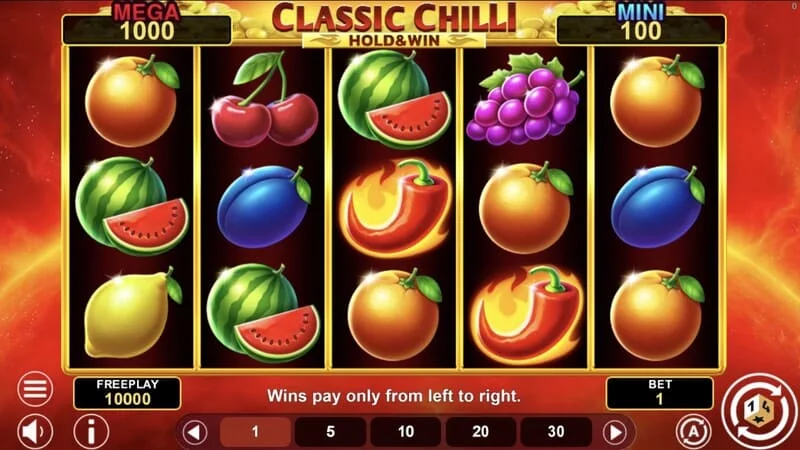 Classic Chilli Hold & Win - gulungan 5x3 dengan simbol cabai